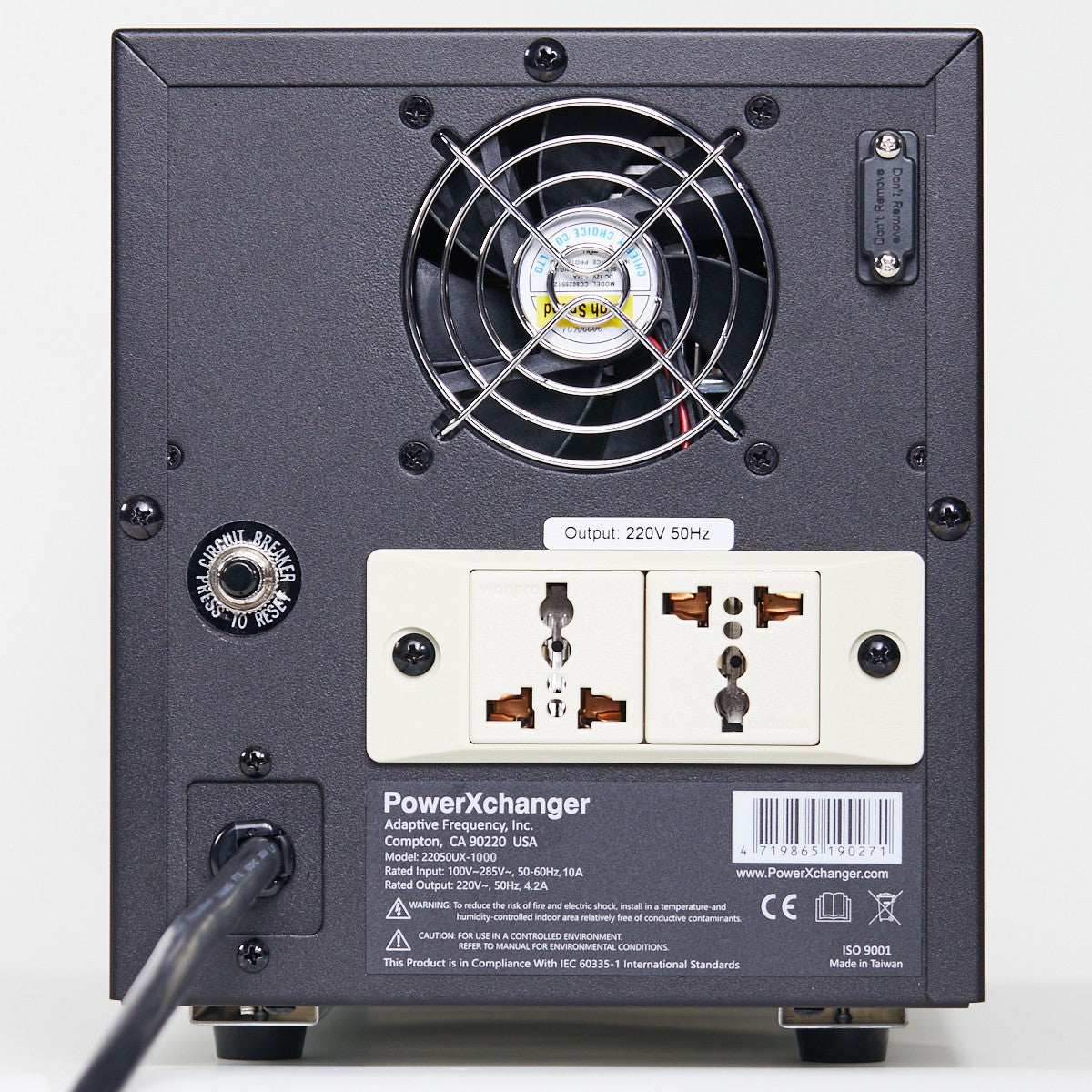UX-1K | 900W/4A | Step-Up Voltage & Frequency Converter – 120V/60Hz to 220V/50Hz