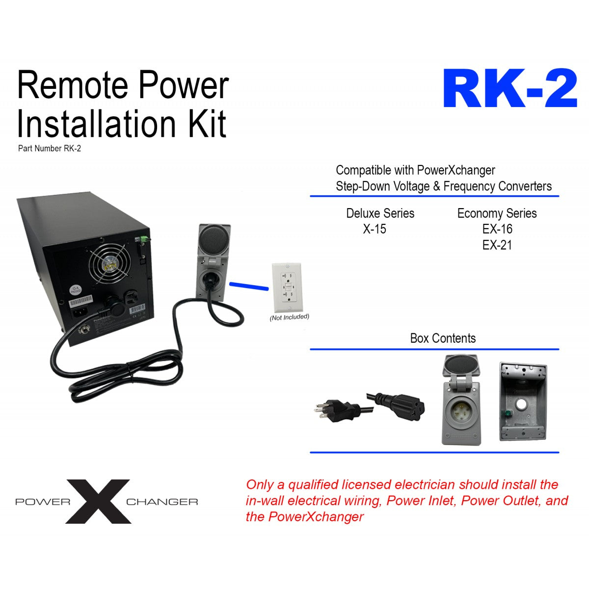 Remote Power Installation Kit RK-2 | For X-15, EX-16 & EX-21