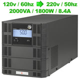 UX-2K | 1800W/8A | Step-Up Voltage & Frequency Converter – 120V/60Hz to 220V/50Hz