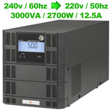 UX-3K | 2700W/12A | Step-Up Voltage & Frequency Converter – 240V/60Hz to 220V/50Hz