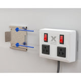 Xchange® Eye-Level Wall-Mountable Extension Outlet | 20A with Individual Circuit Breakers & Surge Protection - White